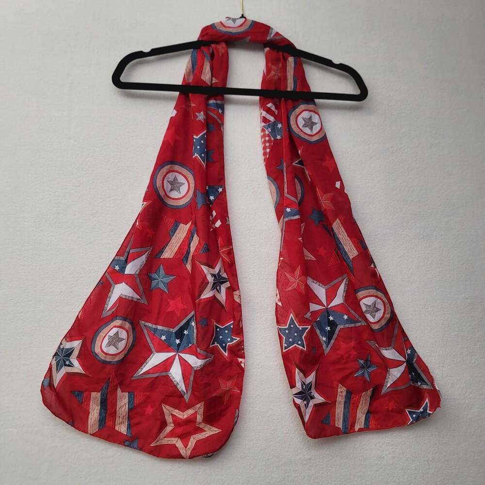 Marvel Captain America Shield Stars Red Lightweight Scarf